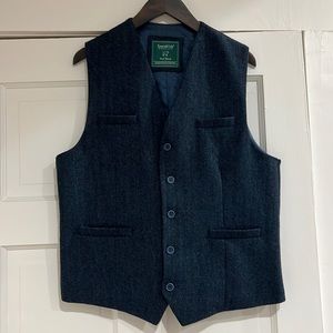 Wool blend tweed vest / waistcoat size 42